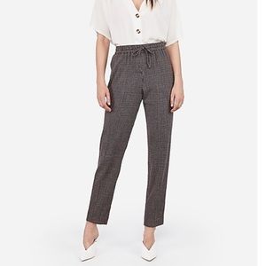 NWT EXPRESS MIDRISE WAFFLE CHECK PRINT JOGGER PANT